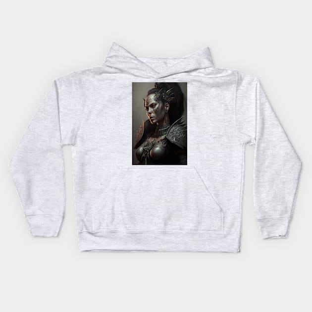 Orcish Queen Kids Hoodie by TortillaChief